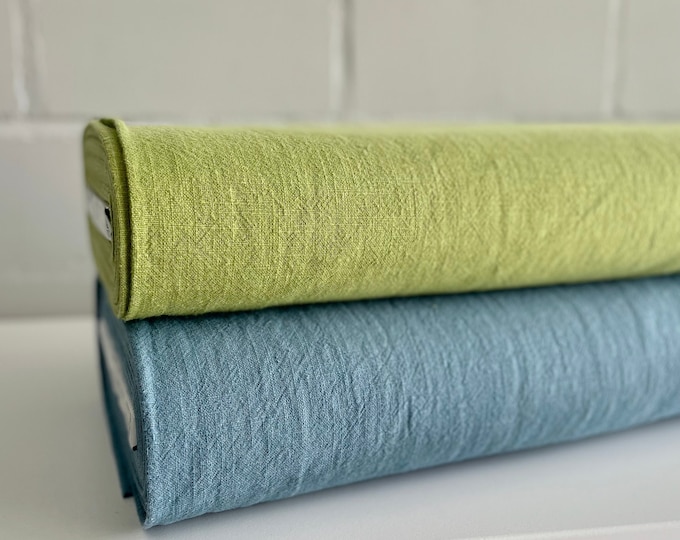 Linen Fabric Stonewashed Bed Linen Curtain Napkins Pillow Sewing