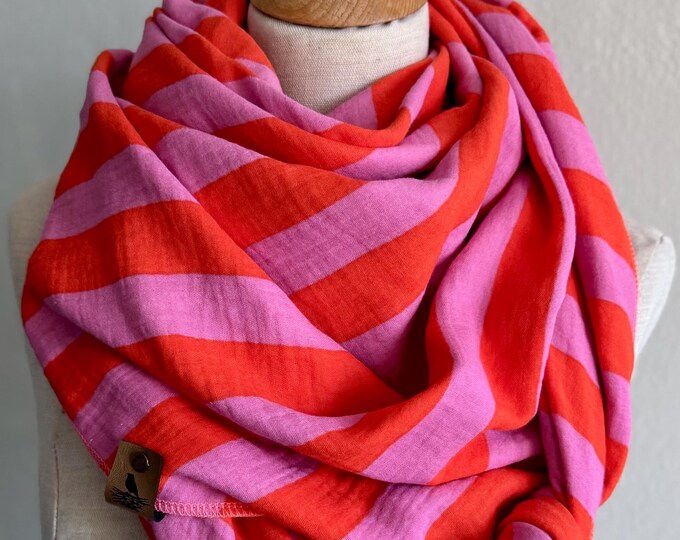 Purple Soft Scarf Triangular Shawl Cozy & Soft