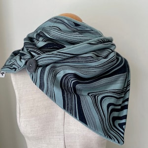 Wrap Scarf Loop Scarf Button Scarf Wrap Triangular Scarf Reed Green Black