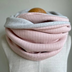 Loop Scarf Cotton Loop Tube Scarf Scarf Jersey Scarf Reversible Scarf Fleece