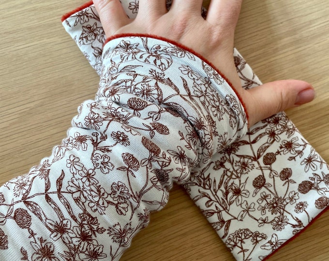 Armwarmers Cuffs Accessories Wristwarmers Muffs Cuffs Arm warmers Wrist Rust Orange Brown Beige Brown
