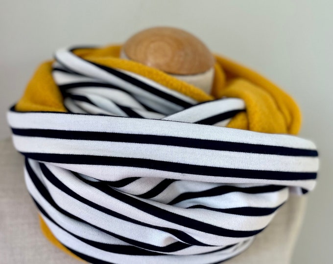 Scarf wrap scarf scarf loop scarf cloth wrap loop scarf tube scarf jersey scarf striped maritime stripes