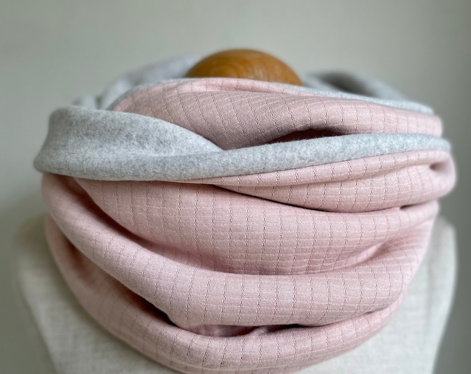Loop Scarf Cotton Loop Tube Scarf Scarf Jersey Scarf Reversible Scarf Fleece