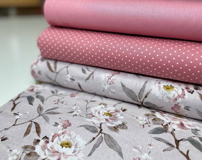 Cotton Fabric Summer Patchwork Fabric Cotton Flowers