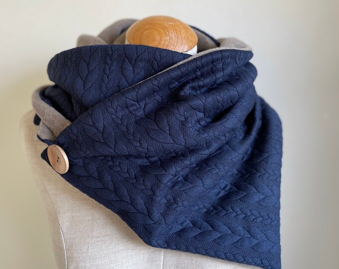 Wrap scarf triangular scarf scarf loop scarf cloth wrap triangular loop cable pattern