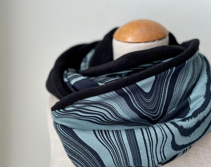 Loop Tube Scarf Loop Scarf Scarf Reed Green Jersey Black