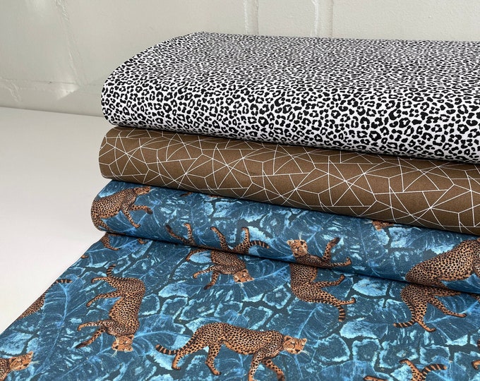 Cotton Patchwork Fabric Leoprint