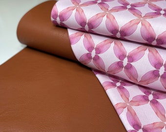 Canvas Half Panama Cotton Fabric Bag Fabric Cotton Fabric Decorative Fabric Faux Leather Cognac Brown