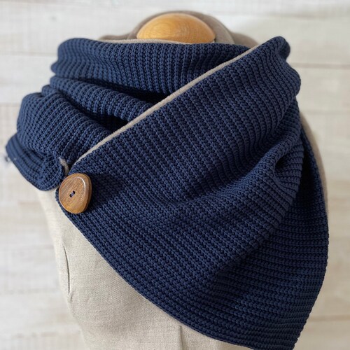 Wrap Scarf Triangular Scarf Loop Scarf Etsy