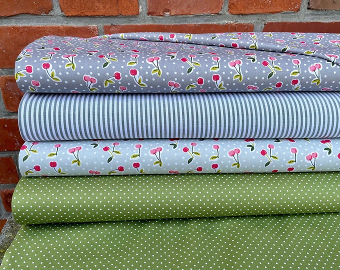 Cotton Fabric Summer Patchwork Fabric Cotton Cherry Pink