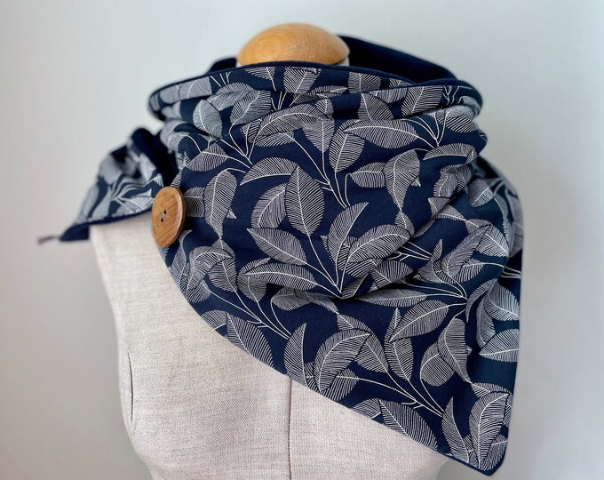 Scarf Winter Triangle Button Wrap Loop