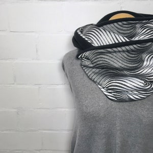 Loop scarf loop tube scarf scarf gray jersey fleece