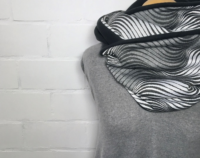 Loop scarf loop tube scarf scarf gray jersey fleece