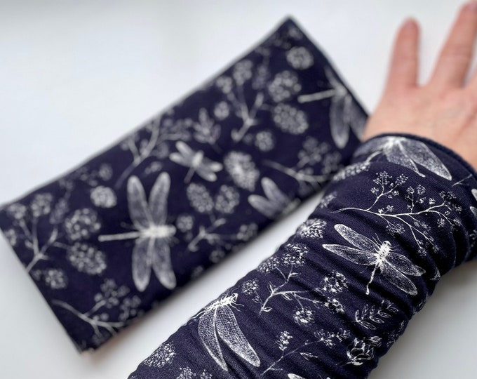 Armwarmers Cuffs Accessories Wristwarmers Muffs Cuffs Arm warmers Blue Marine Dragonfly discreet