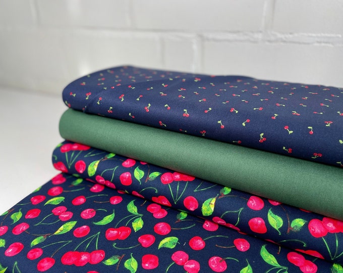 Cotton Fabric Patchwork Meterage Cherries