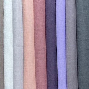 Leinen Stoff Stonewashed Fabric Flachs Grau Natur Taupe Rosa Pastell Reinleinen Vorhang Tischdecke Bettwäsche Schürze nähen Bild 7