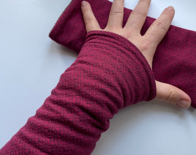 Armwarmers Cuffs Accessories Wristwarmers Muffs Cuffs Arm warmers Bordeaux Red Brown