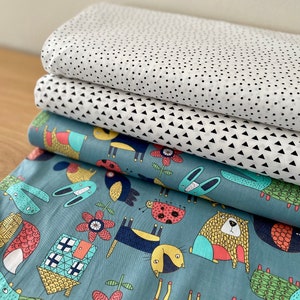 Cotton Fabric Animals Patchwork Fabric Cotton Triangle Dots