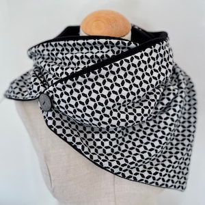 Wrap scarf triangular scarf button scarf Scarf wrap triangular loop scarf