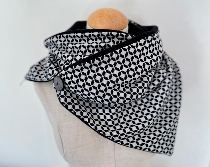 Wrap scarf triangular scarf button scarf Scarf wrap triangular loop scarf