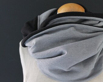 Loop scarf, wrap scarf, tube scarf, scarves, herringbone pattern