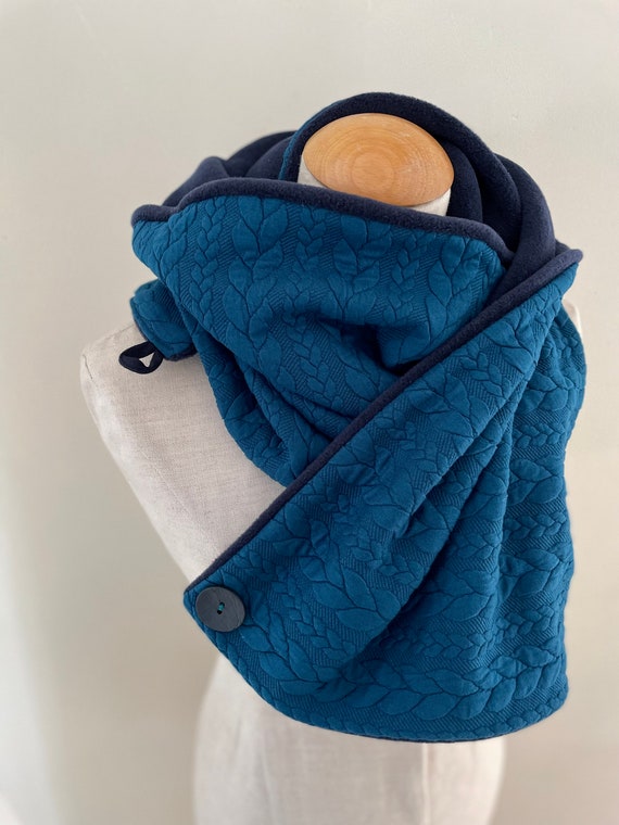 Cable Wrap Wrap Scarf With Button Scarf Wrap Scarf Triangular