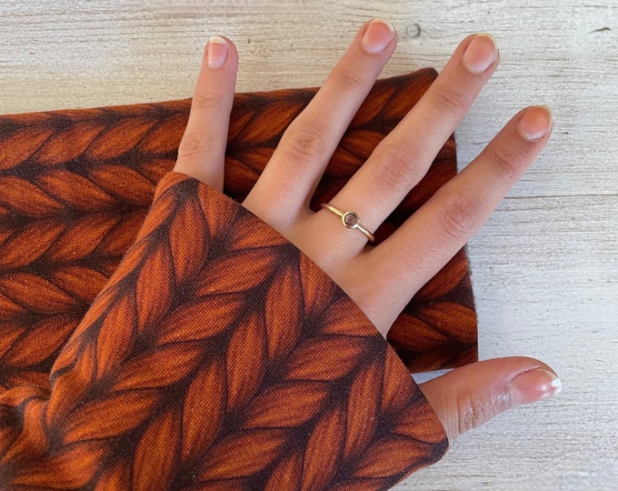 Arm warmers cuffs wrist warmers muff knit orange brown rust fleece winter lined