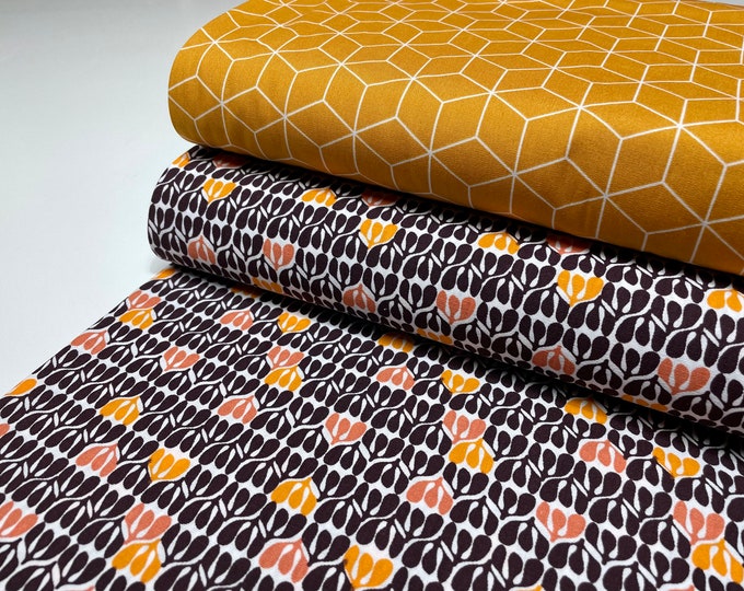 1 Meter Cotton Fabric Patchwork Yellow Orange Cushion Cover Bag Fabric