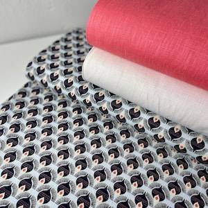 Linen fabric by the meter viscose blouse fabric coral ecu wool white skirt sewing napkins tablecloth