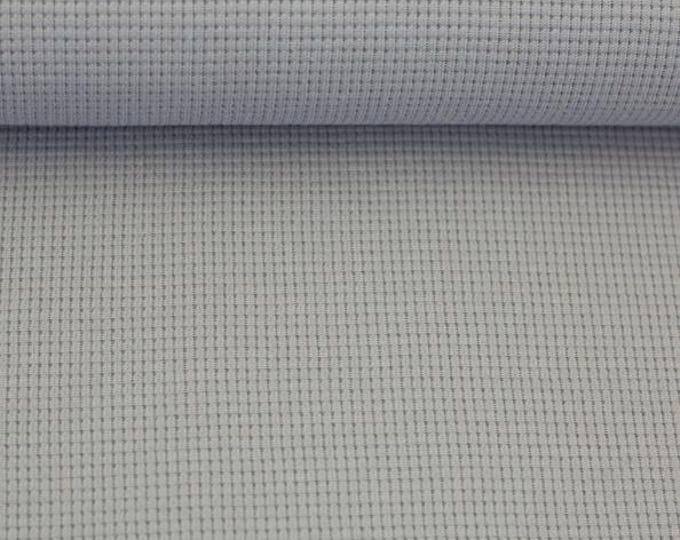 SALE 1 Meter Waffle Jersey Cotton Knit Waffle Fabric Grey Blue Jeans