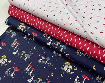 Cotton fabric fly agaric patchwork fabric cotton