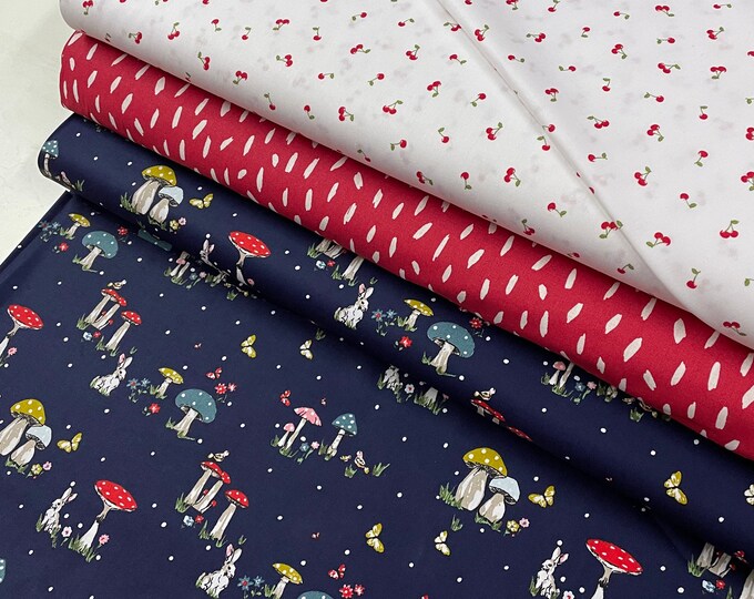 Cotton Fabric Fly Agaric Patchwork Fabric Cotton