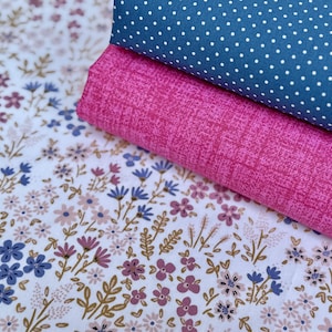 Tovaglia in tela cerata di cotone spalmata, tovaglia in tessuto di cotone spalmato, fiori, pois, grafica, blu, rosa, fucsia, giallo menta, rosa curry