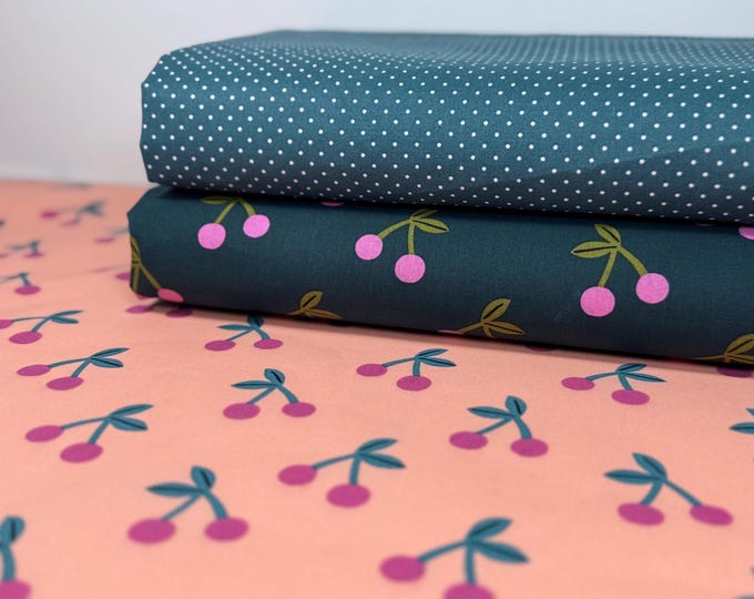 Coated Cotton Oilcloth Coated Cotton Flowers Fabric Tablecloth Pink Green Dots Apricot Pink Stripes Table Cover Bag Fabric