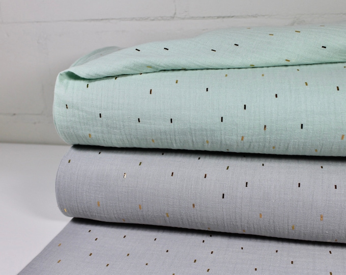 Muslin Double Gauze Cotton Fabric Summer Muslin Gold Pastel Fabric Cotton