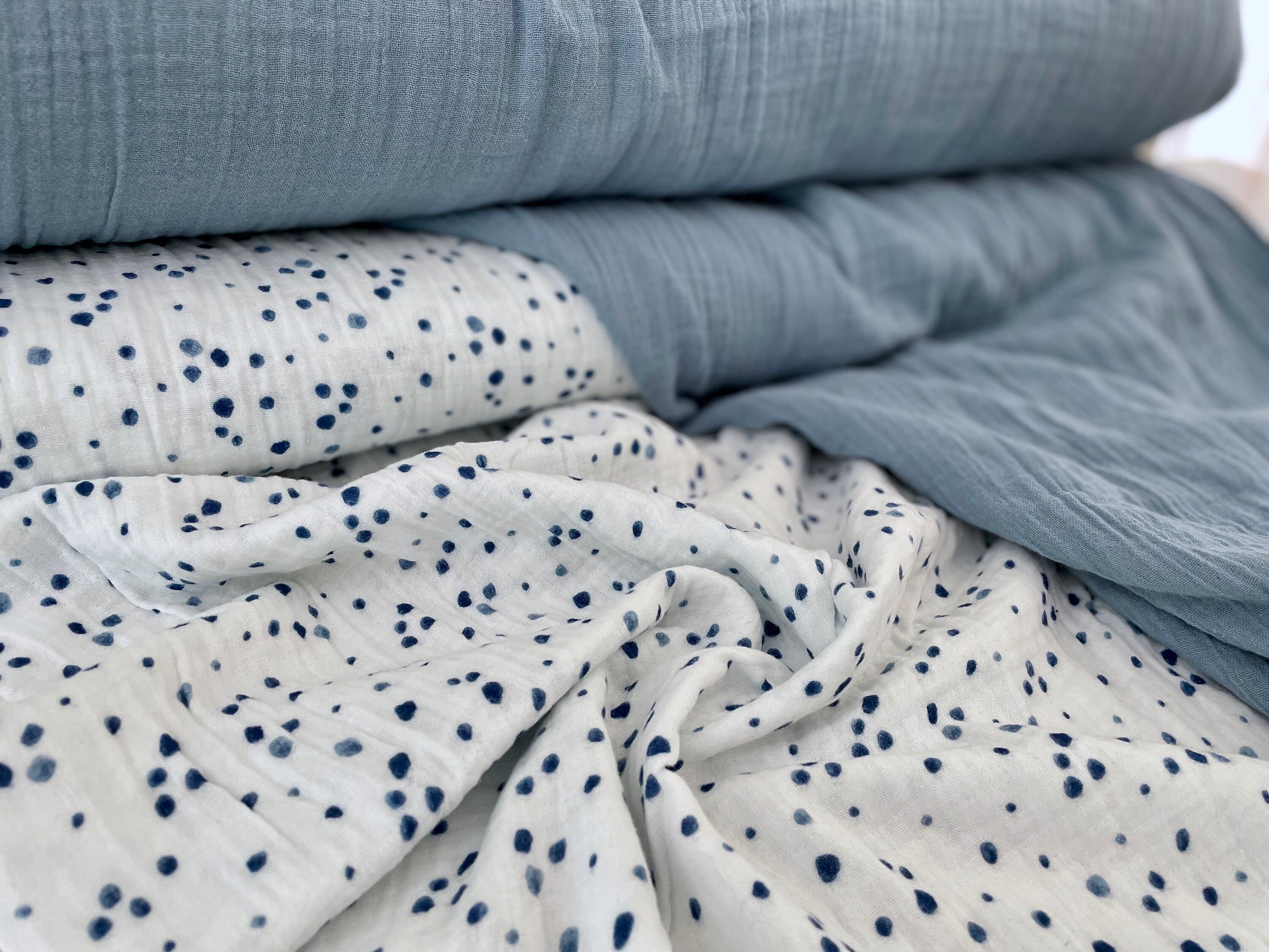 Muslin Double Gauze Cotton Fabric Summer Muslin Pastel Fabric Cotton