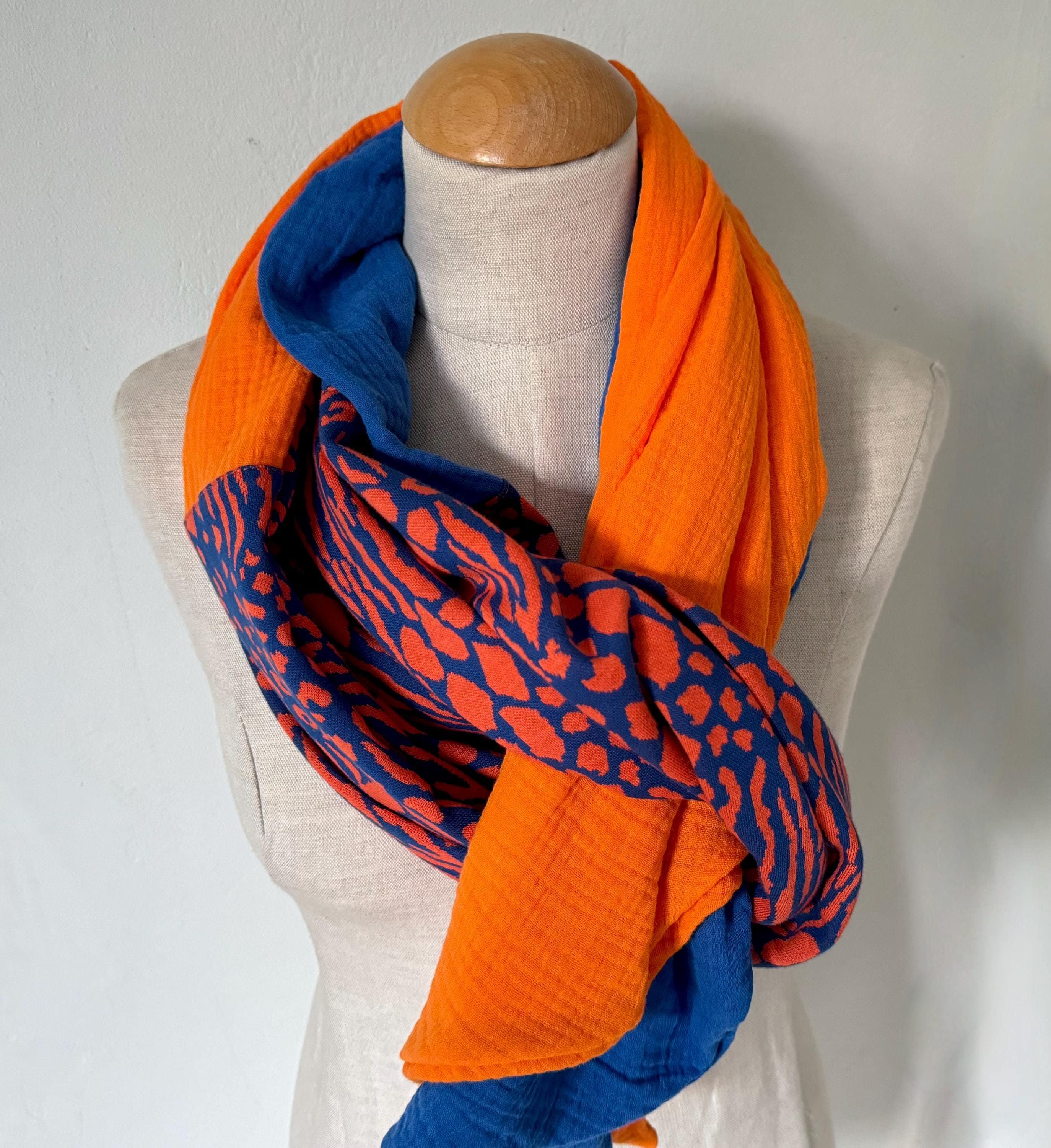 Stole Cotton Blue - Etsy Stole Cotton Blue - Etsy