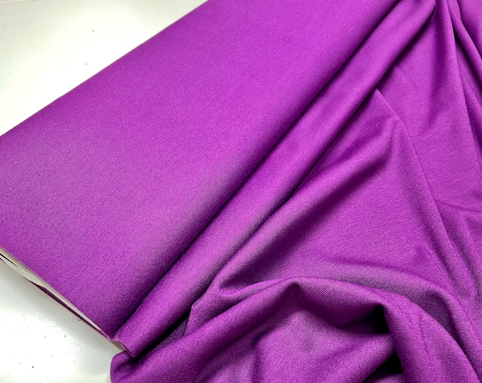 SALE Viscose Dress Fabric Blouse Fabric Trouser Fabric Purple Punto Stretch Sale Sold by the Meter Remaining Stock