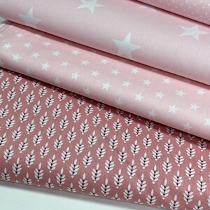 SALDI 1m Tessuto di cotone patchwork pois stelle venduto al metro
