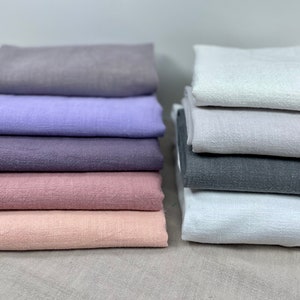 Leinen Stoff Stonewashed Fabric Flachs Grau Natur Taupe Rosa Pastell Reinleinen Vorhang Tischdecke Bettwäsche Schürze nähen Bild 1