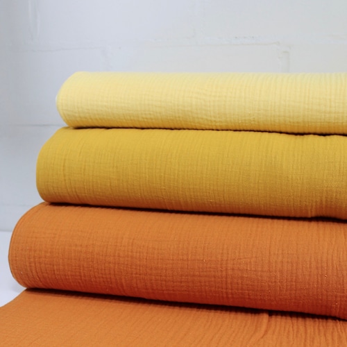 Double Gauze 100 Cotton Fabric Muslin 15 Colors in Stock Etsy