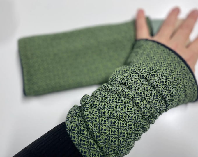 Armstulpen | Pulswärmer Grün & Blau