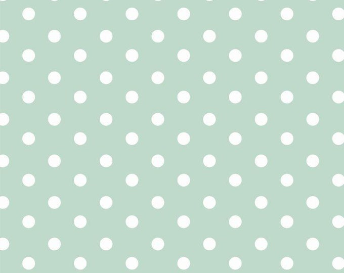 Cotton Dots Mint Light Green Pastel Sold by the Meter Patchwork Fabric