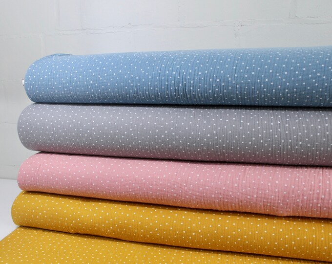 Muslin Double Gauze Cotton Fabric Muslin Dots