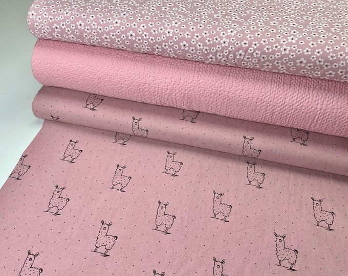 Cotton Washed Fabric Flowers Patchwork Washed Cotton Fabric Lama Bedding Dress Sewing