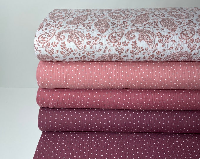Muslin Double Gauze Cotton Fabric Muslin Dots