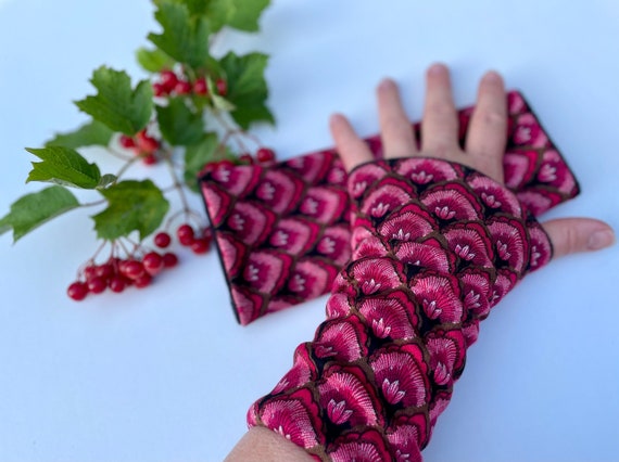 ArmStulpen Stulpen Accessoires Pulswärmer Müffchen Cuffs Arm warmers Fuchsia Pink Rot Rosa Schwarz