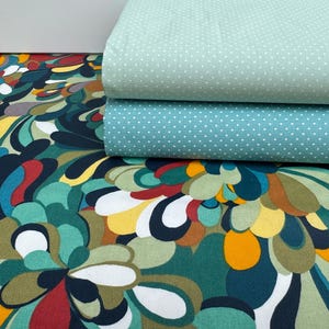 Tessuto di cotone rivestito, tela cerata, tessuto di cotone, tessuto acrilico, tovaglia da giardino, pois, turchese, menta, pastello, tavolo da giardino, copertura per tavolo