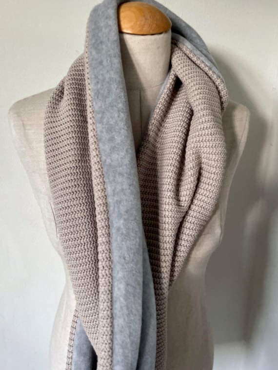 Sciarpa Di Lana Ad Anello A Maglia Fine Unisex Invernale Scialle XL D