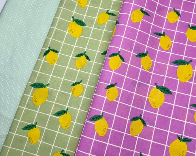 Coated cotton oilcloth, tablecloth by the meter, bag fabric, tablecloth, water-repellent, lemon, yellow, pink, rose